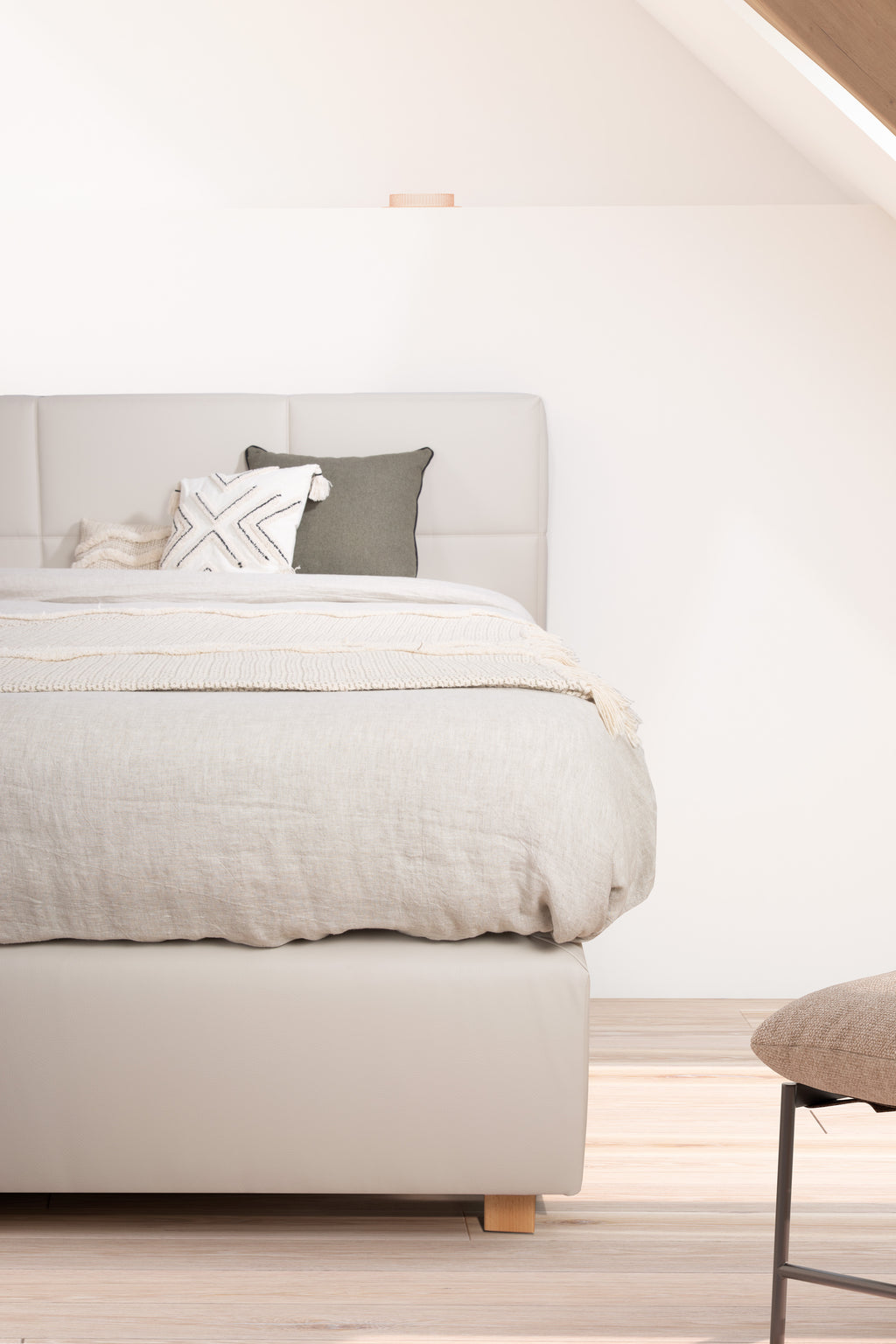 Boxspring London wave dove - Van landschoot