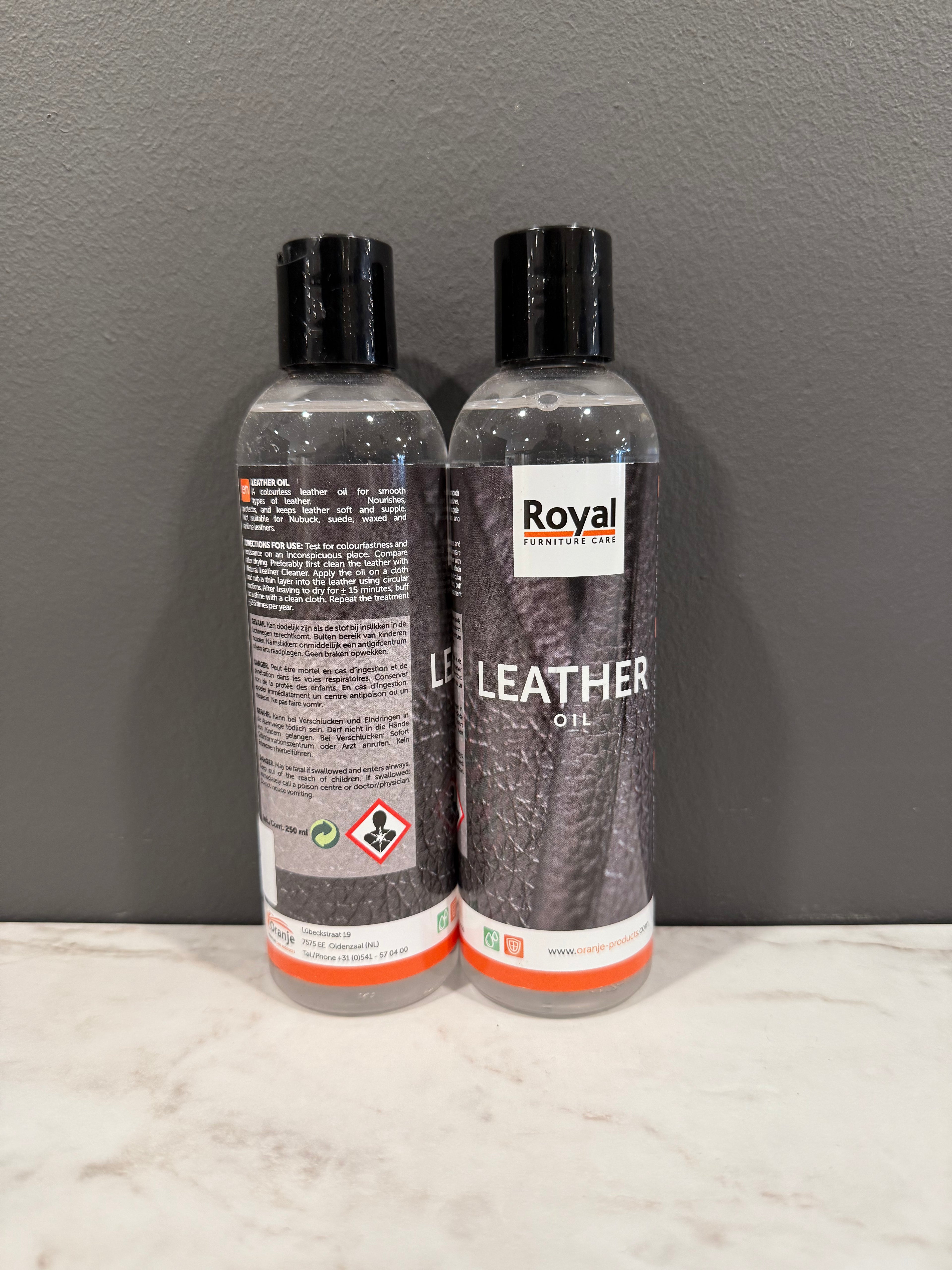 Royal Furniture Care Leather Oil | Lederolie voor Meubelonderhoud | Voedt, Beschermt & Herstelt Leer | 250ml
