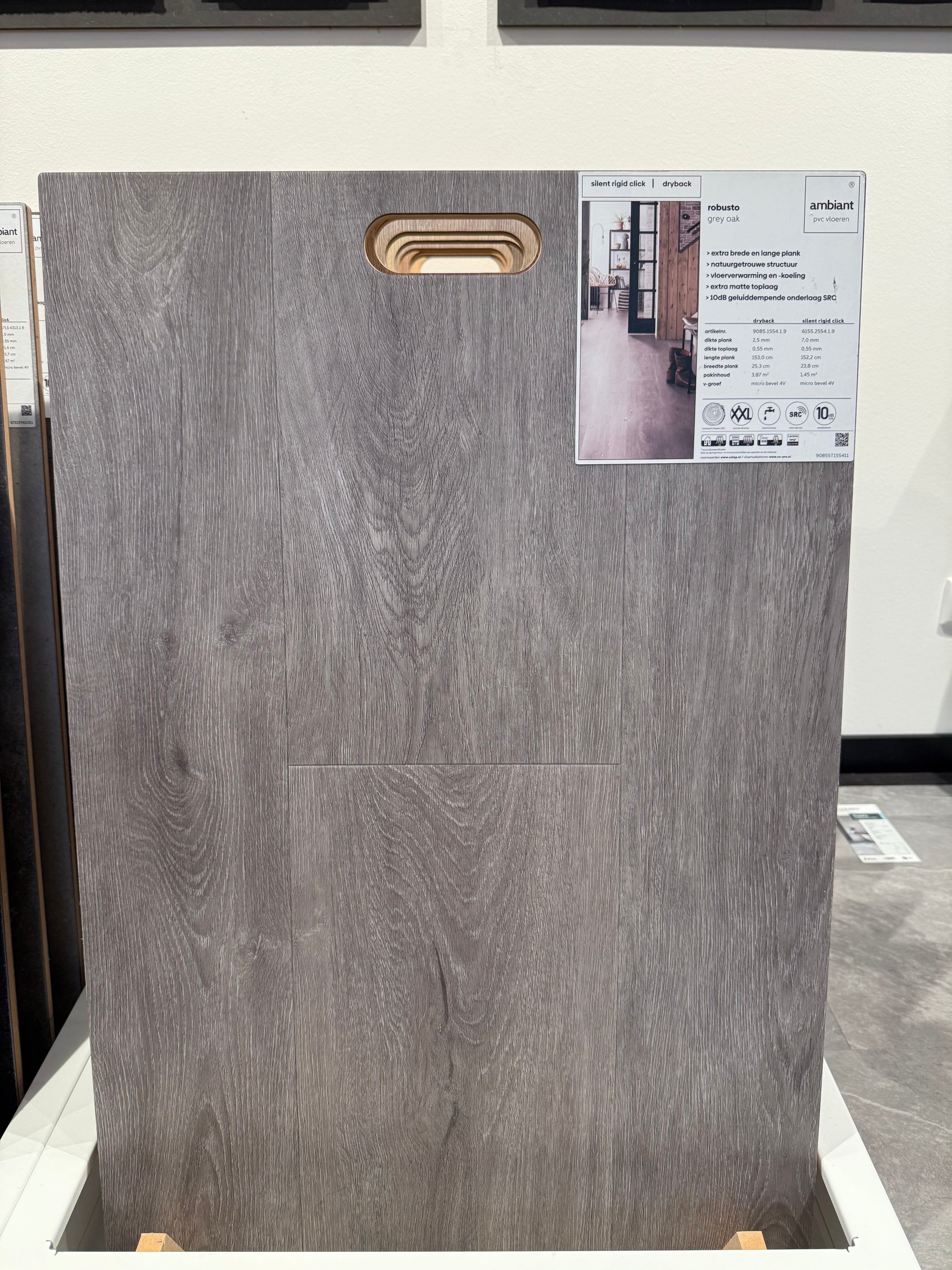 Robusto Grey Oak PVC Vloer | Ambiant | Extra Brede Planken | Natuurgetrouwe Houtstructuur | Extra Matte Afwerking