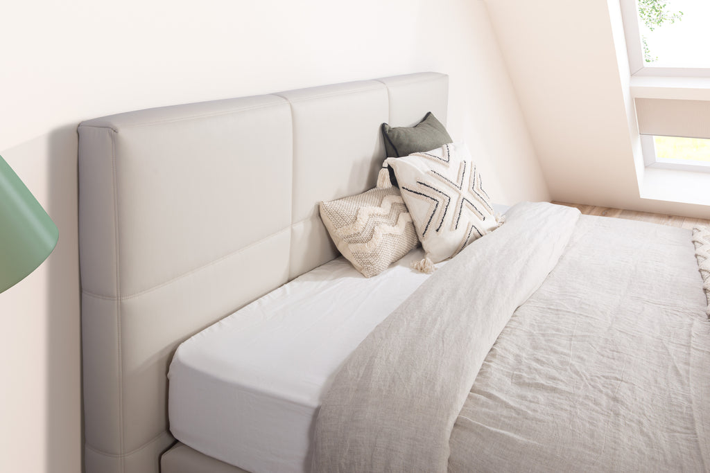 Boxspring London wave dove - Van landschoot