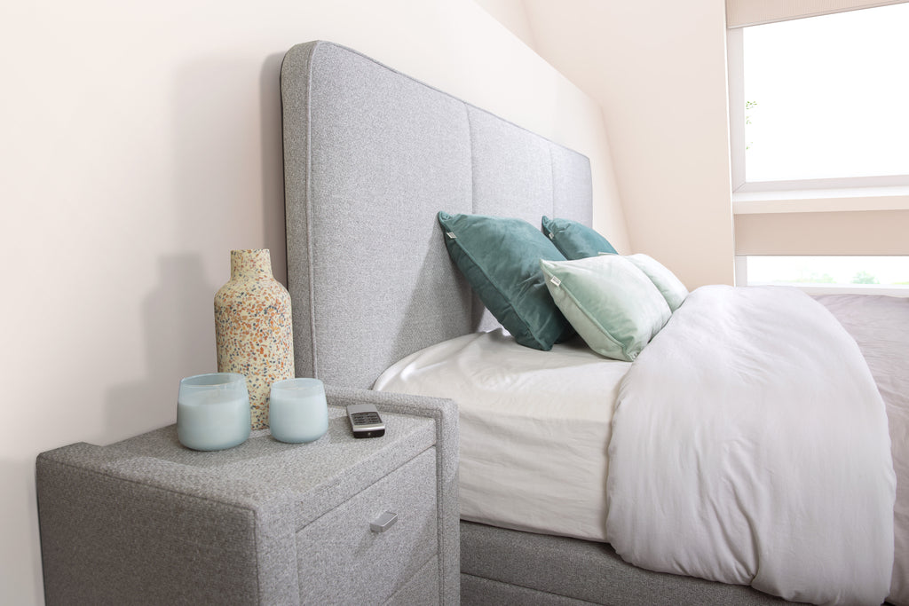 Boxspring Miami porta ash grey - Van landschoot