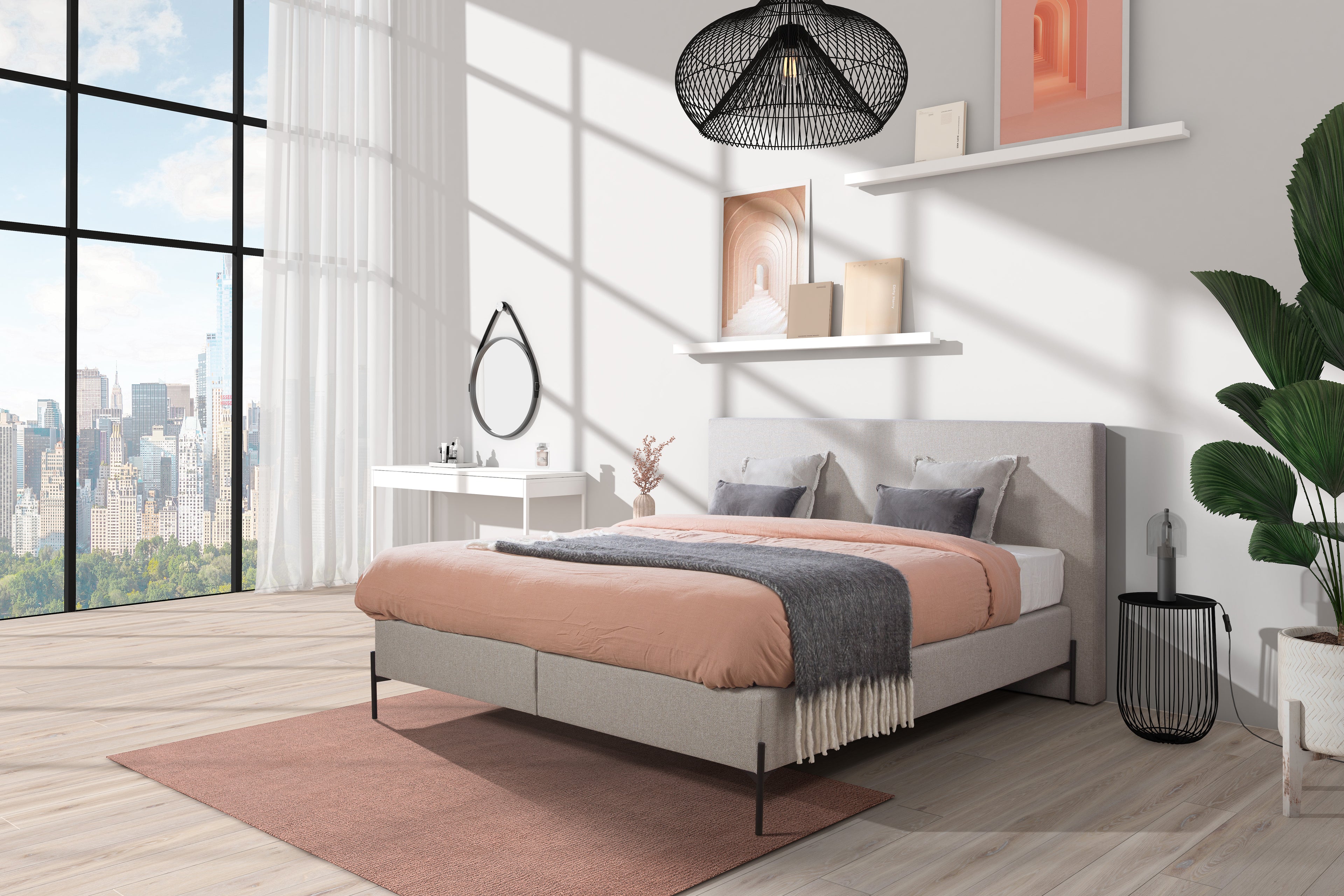 Boxspring Paris unit light grey - Van landschoot